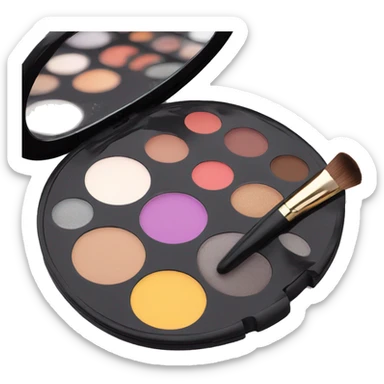 eye shadow palette and brush  sticker