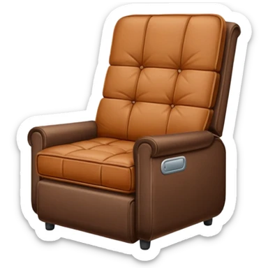 padded leather chair in a sports changing room sticker