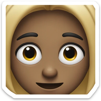 Face with black hearts for eyes sticker