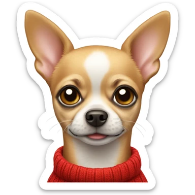 Chihuahua wearing a red sweater sticker