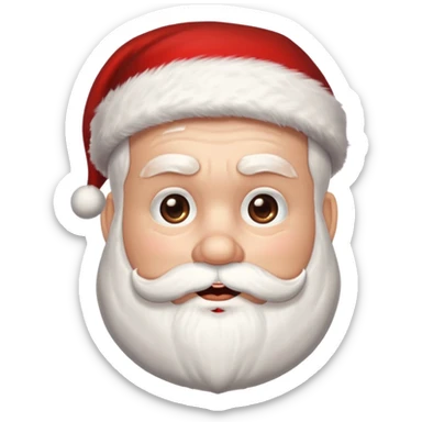 Santa having a facial sticker