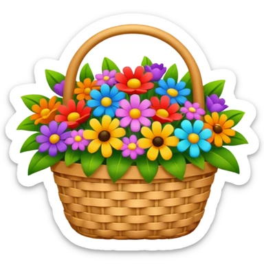 Basket of flowers sticker