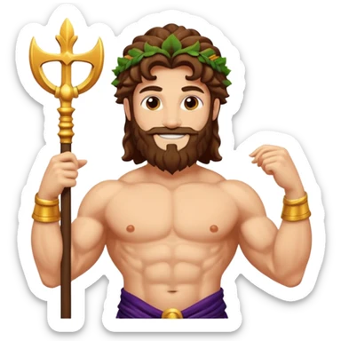 dionysus, zeus, and semele, a mortal woman in one picture sticker