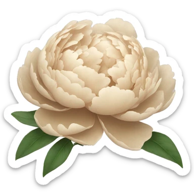 Beige peonies  sticker