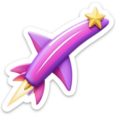 purple-pink shooting star sticker