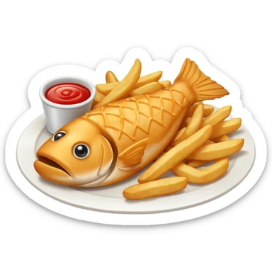 Fish And Chips Food sticker