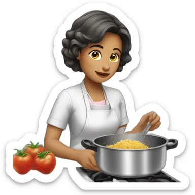 Mujer cocinando sticker