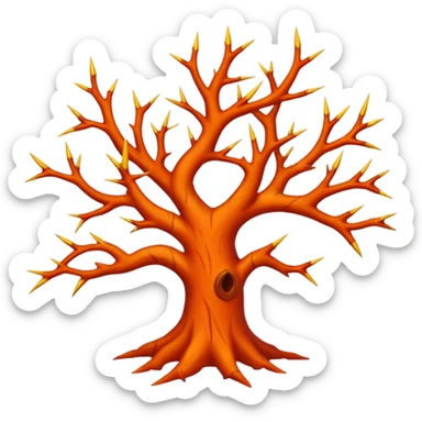 red thorn tree sticker