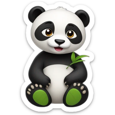 Mother panda bear sticker