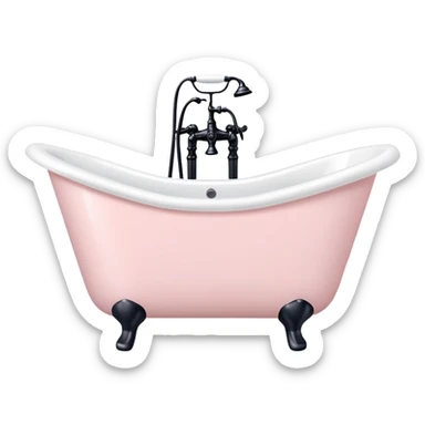 Pale pink bathtub sticker