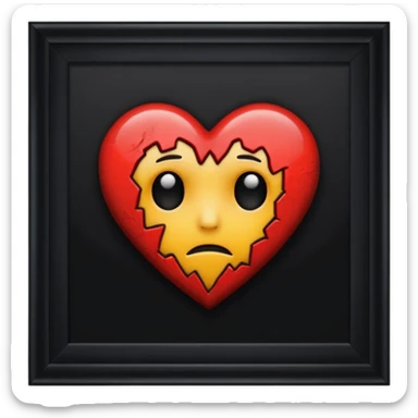 Black heartbreak from the middle sticker
