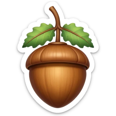 acorn emoji without human face sticker