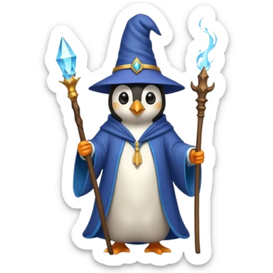 Penguin Wizard sticker