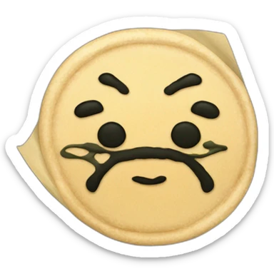 Japanese senbei wrapped with a sheet of nori sticker