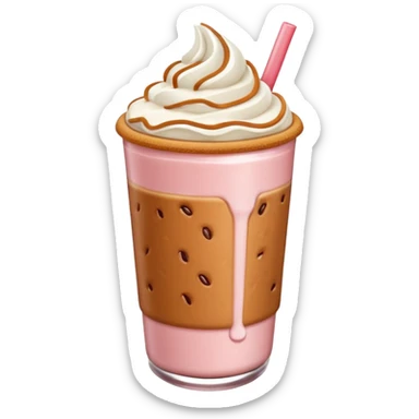 strawberry biscoff milk coffee sticker