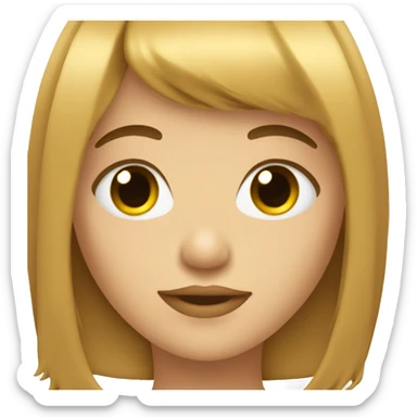 Long bangs pretty girl sticker