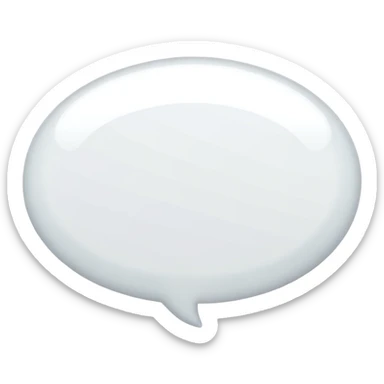 blank white message bubble sticker