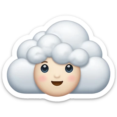 Cloudy head emoji sticker