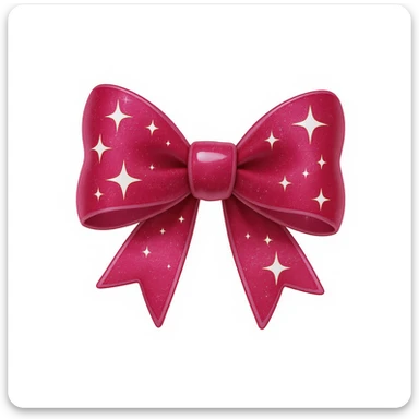 bow emoji, cute and shiny, with sparkles sticker