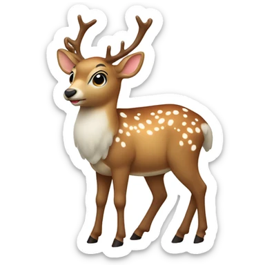 Christmas deer sticker