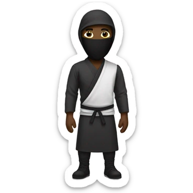 a black man with a ninja mask sticker