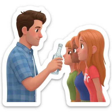 He held out his Cristal bottle to nearby girls’ faces for them to drink from. sticker