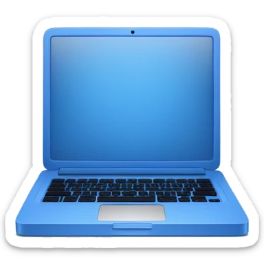 blue mac book sticker