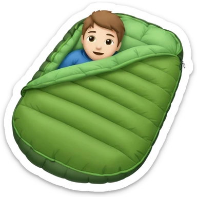 Camp Essentials, sleeping bag,negative:character. sticker
