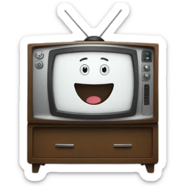 A TV with a thumbs up on the screen sticker