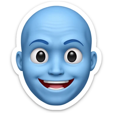 Jake E Boo 3d animated Head looking cool sticker