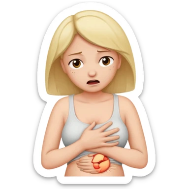 FEMME AVEC DOULEUR AU VENTRE sticker