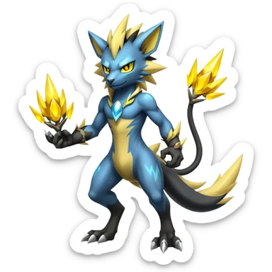 Shiny Epic Badass Manectric-Luxray-Zeraora-hybrid (Full body) sticker