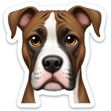 Boxer pitbull mix brindle color sticker