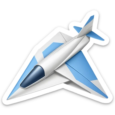 paper airplane sticker