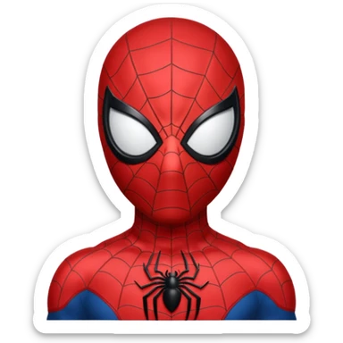 Black spider man sticker