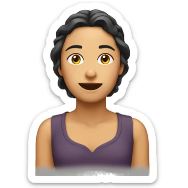 Una morena durmiendo sticker