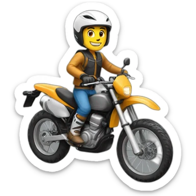 Nice guy on a trial bike sticker