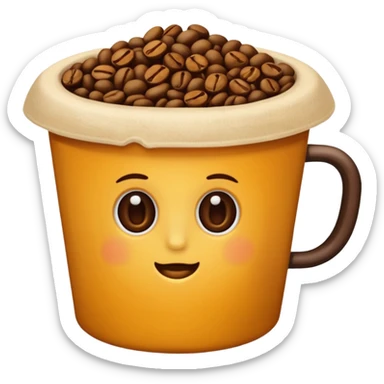 puntero formado por un grano de cafe sticker