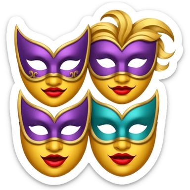 masks for acting sticker