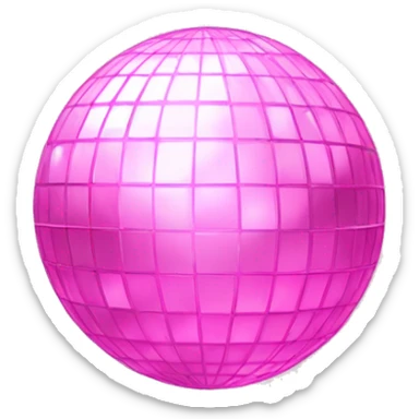 Light pink disco ball sticker