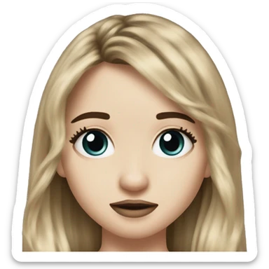 sabrina carpenter with bangs sticker