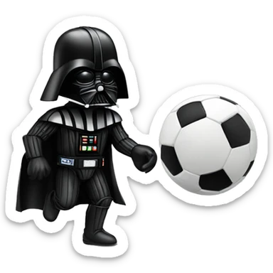 Darth Vader plays football sticker