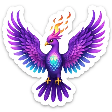 Purple flame phoenix wings 



 sticker