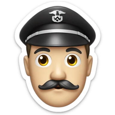 hitler avec une toute petite moustache sticker