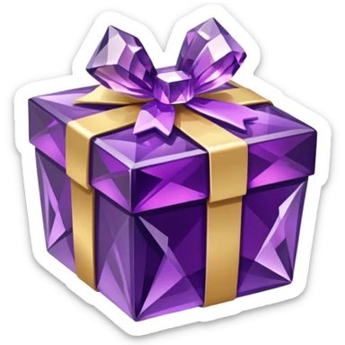  Gift box made of Amethyst sticker