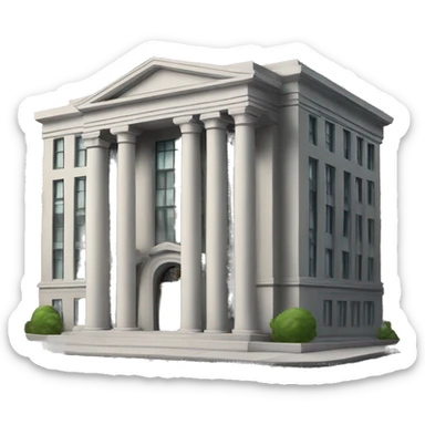 angry bank building sticker