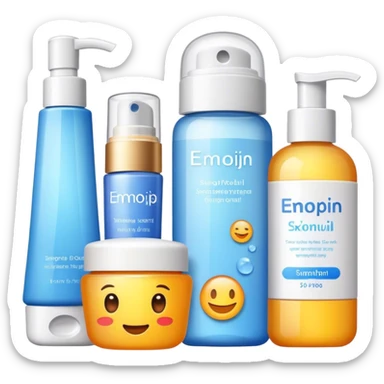 Popular skincare products sticker