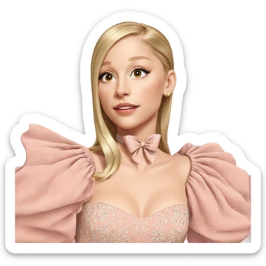 blonde girl in elegant dress sticker