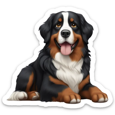 Bernese mountain dog and a Scandinavian girl sticker