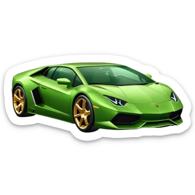 Green lamborghni sticker